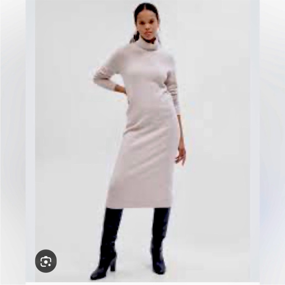 GAP cash soft  Long Sleeve Sweater turtleneck midi Dress size small